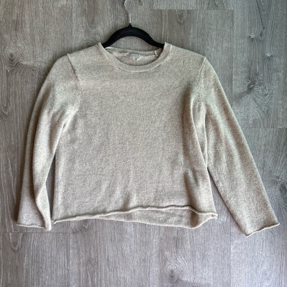 Everlane Cashmere Cream Crewneck Sweater